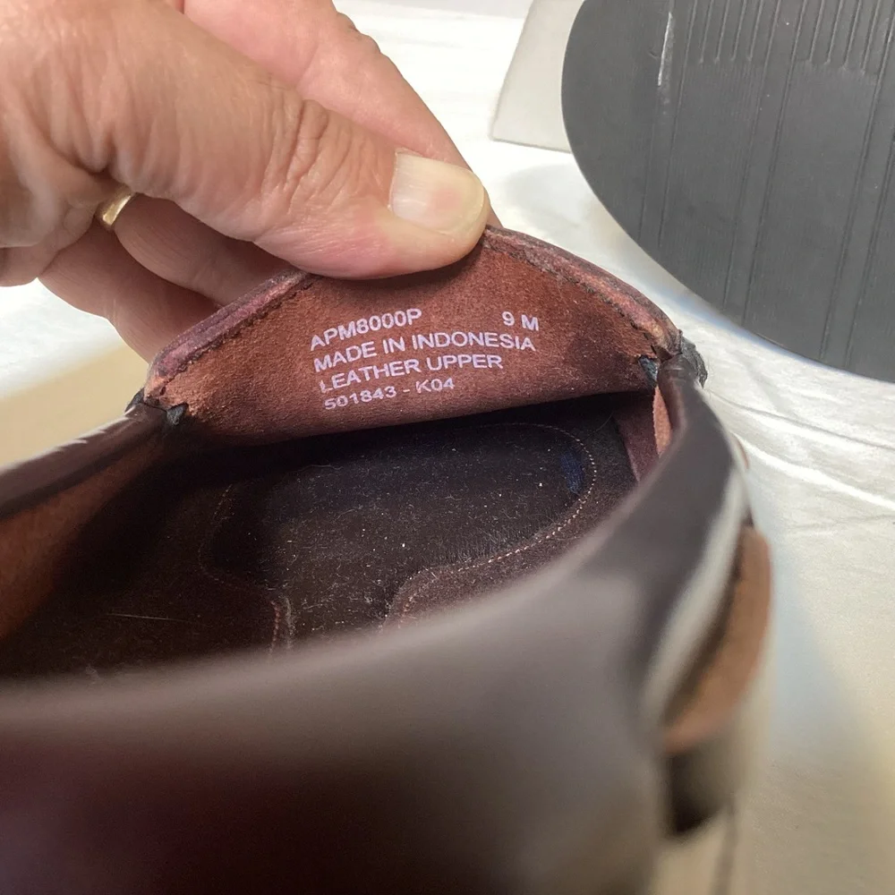 Rockport Burgundy Men’s Leather Tassel Loafers Size 9 - Picture 10 of 11